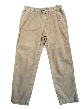 Todd Snyder Men's Corduroy Drawstring Weekend Relaxed-Fit Pants in Beige Size M